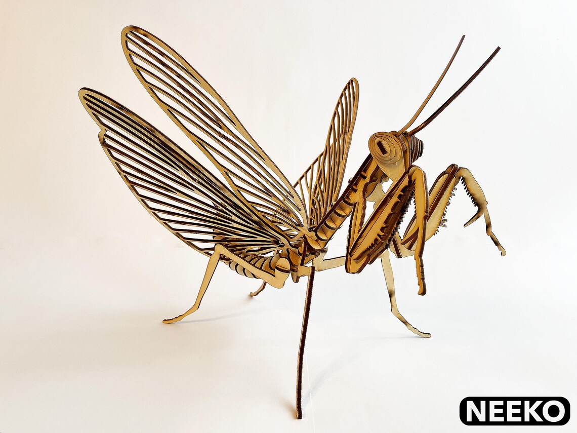Praying Mantis .dxf Digital File Template for Laser Cutting. - Etsy