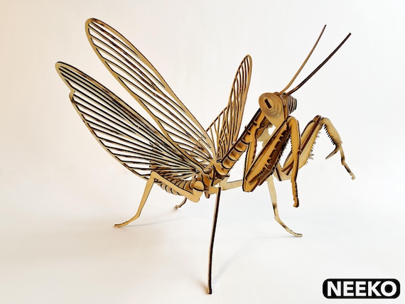 Praying Mantis .dxf Digital File Template for Laser Cutting