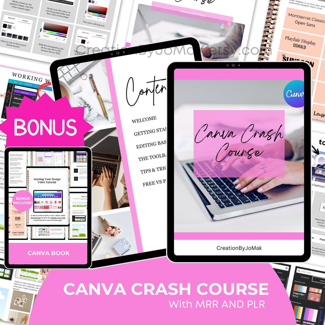Canva Crash Course, MRR PLR, DFY Digital Ebook - Etsy