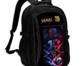 Mochila Oxford de gran capacidad para portátil con puerto USB, inspirada en Yamal.