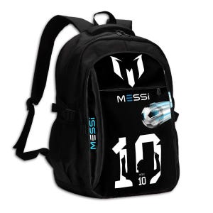 Messi Large Capacity Oxford Travel Laptop Backpack with USB