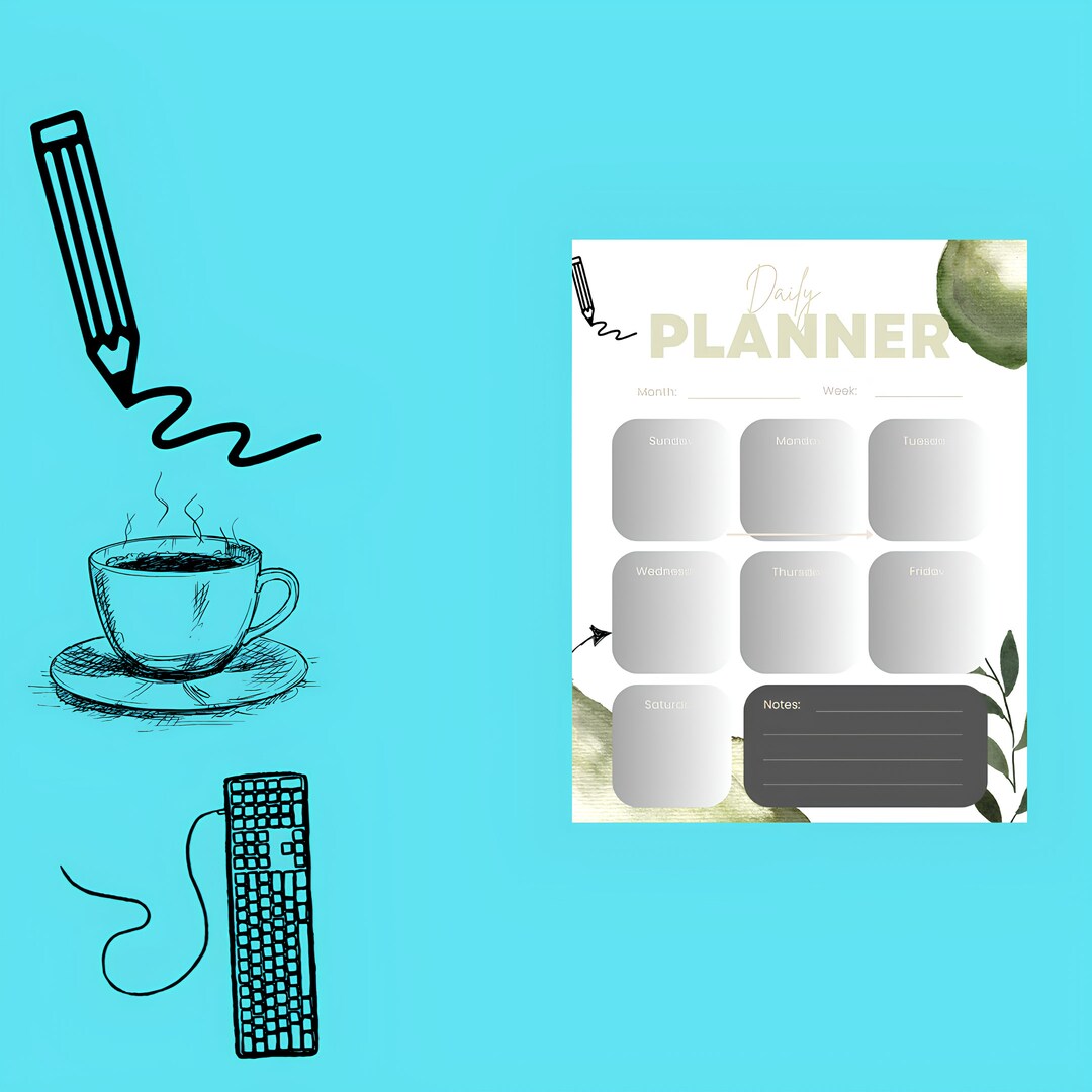 Digital Daily Planner, Portrait Digital Planner, iPad 365 Day Planner