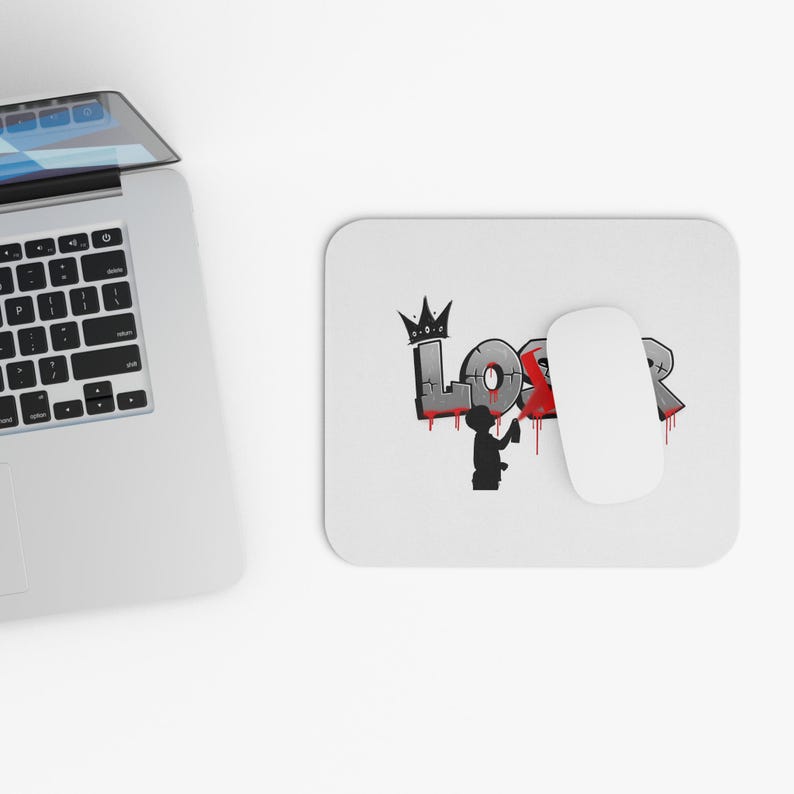 Loser to Lover Graffiti Mouse Pad - Urban Office Decor, Gamer Gift, Stylish Desk Accessory, Fun Home Office, Unique Gift Idea image 5