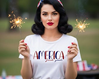 Camiseta gráfica "América, ¡joder, sí!"