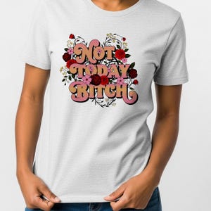 Not Today B!tch Graphic Tee, FunnyTee, Unisex T-Shirt, Sassy Shirt, Casual Wear, Gift for Her, Swear Word Clothing, Sarcastic Fashion