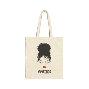MomLife Canvas Tote Bag | Funny Gift for Mom | Reusable Grocery Bag | Mothers Day Gift Idea | Busy Mom Bag | Sassy mom Gift afbeelding 1
