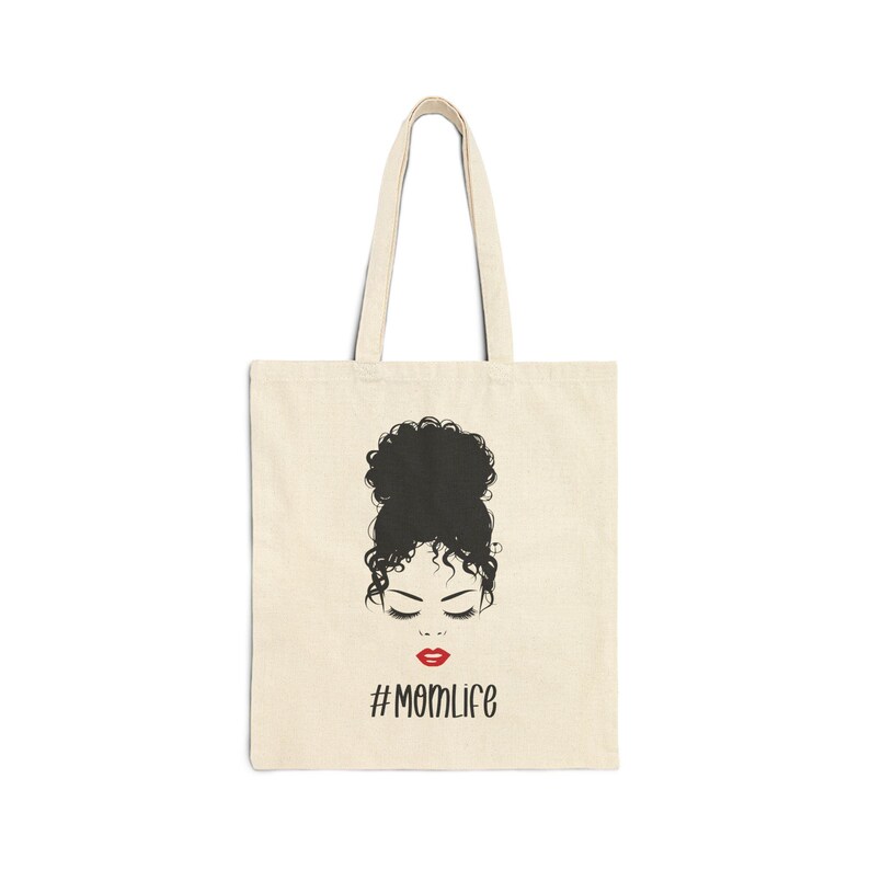 MomLife Canvas Tote Bag | Funny Gift for Mom | Reusable Grocery Bag | Mothers Day Gift Idea | Busy Mom Bag | Sassy mom Gift afbeelding 1