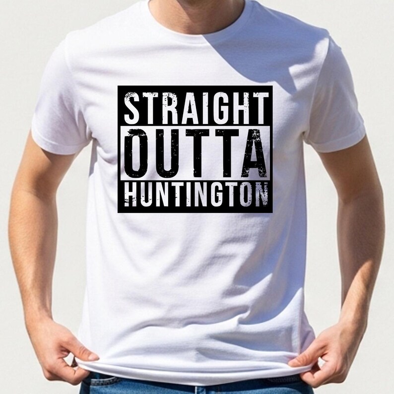Straight Outta Huntington West Virginia Graphic Tee image 2