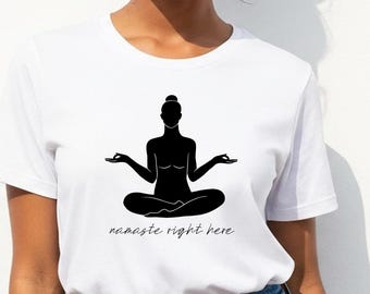 Grafisch T-shirt Namaste, zen-meditatie yoga uniseks shirt, mindfulness cadeau, ontspanningsshirt, spirituele kleding, positiviteit