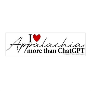 Bumpersticker I Heart Appalachia - stop datacenters, bescherm onze wilde en prachtige bergen, zeg nee tegen het Amerikaanse bedrijfsleven afbeelding 4