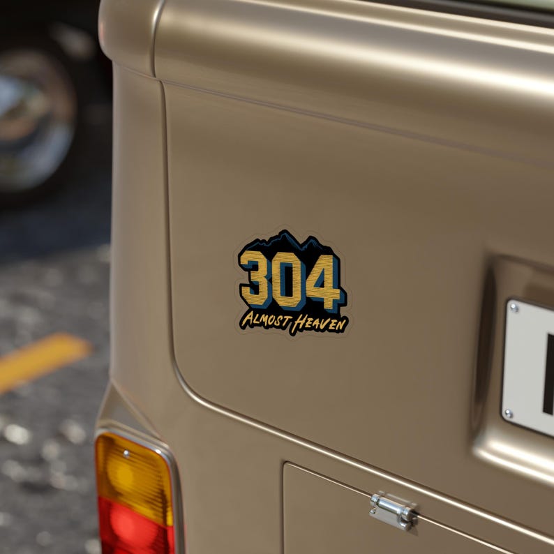 304 Almost Heaven gestanste 5-inch vinylsticker, buitenstickers, laptopsticker, skateboard, autosticker, sticker waterfles afbeelding 2