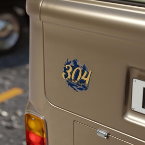 304 West Virginia 5-Inch Vinyl Decal, Outdoor Stickers, Laptop Decal, Skateboard, Car Decal, Water Bottle Sticker image 2