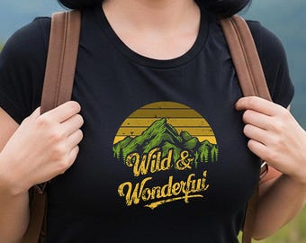 Wild and Wonderful Graphic Tee, West Virginia Shirt, WV Shirt, Wild and Wonderful, Take me Home Country Roads, Blue and Gold, Mountain Mama