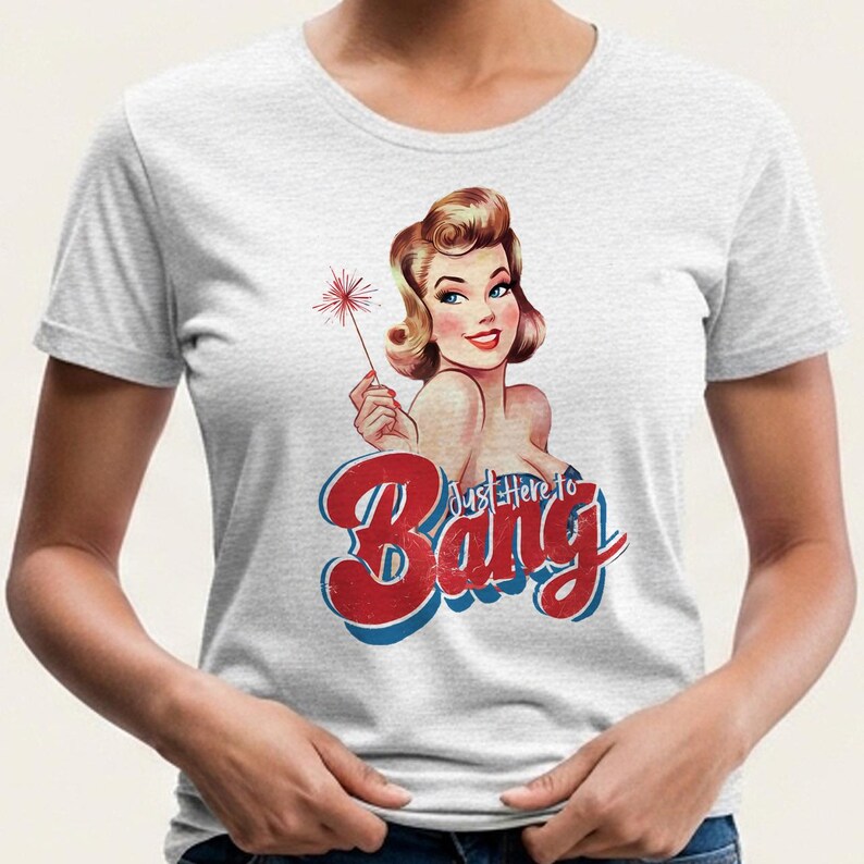 Camiseta gráfica Just Here to Bang imagen 1
