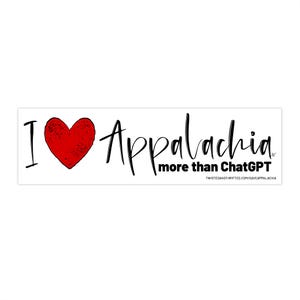 Bumpersticker I Heart Appalachia - stop datacenters, bescherm onze wilde en prachtige bergen, zeg nee tegen het Amerikaanse bedrijfsleven afbeelding 1