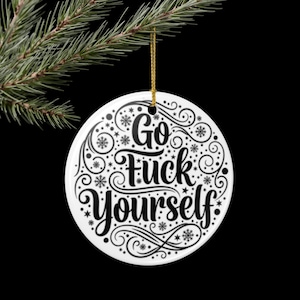 Naughty Christmas Ornaments - NSFW Holiday Decor - Naughty Gag Gift - Dirty Santa Ornaments - White Elephant Gift