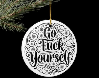 Naughty Christmas Ornaments - NSFW Holiday Decor - Naughty Gag Gift - Dirty Santa Ornaments - White Elephant Gift