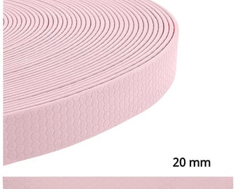 Hexa Biothane Gurtband Lavendel, Meterware 20mm breit, Robust Schmutz-& Wasserabweisend, zur Herstellung von Halsbänder Leinen Pferdezubehör