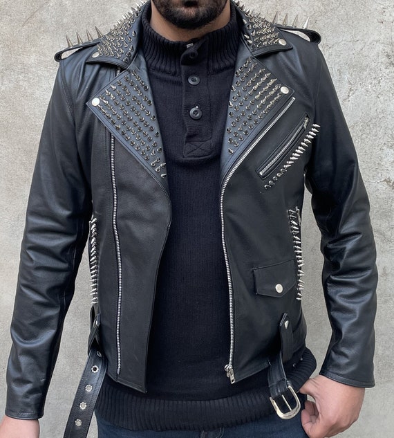Fashion Punk Leather Men's Jacket Fashion Punk Leather Men's Jacket