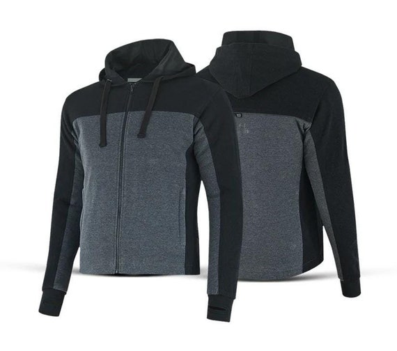 Mens Aramid Motorcycle Hoodie: CE Armored Biker Jacket