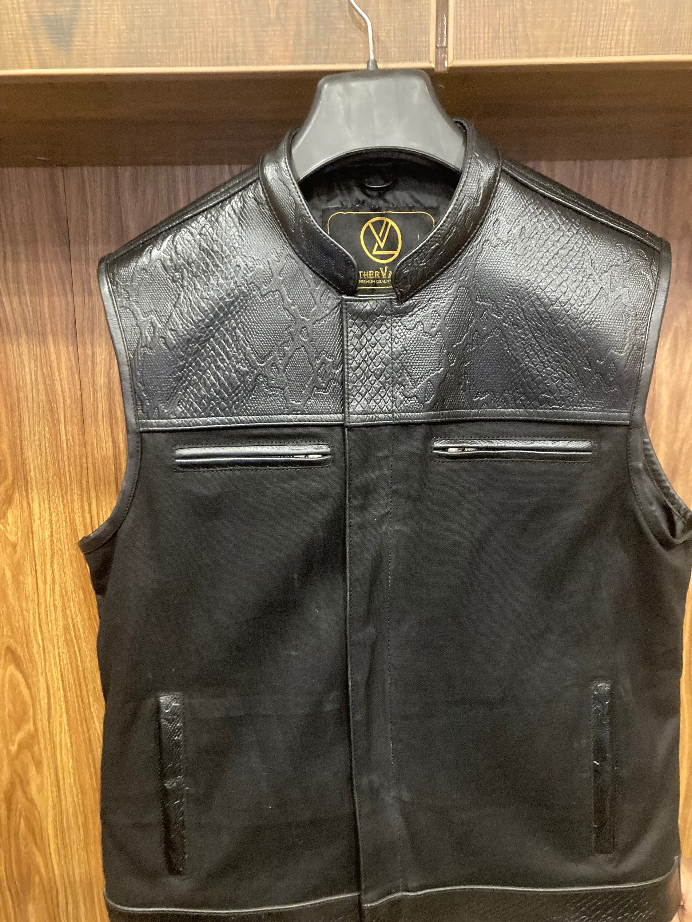 Canvas biker vest deals