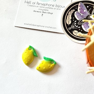 Lemons for Resin Hoop Earrings, Interchangeable for Earrings, Interchangeable Lemon Tassels for Hoop Earrings