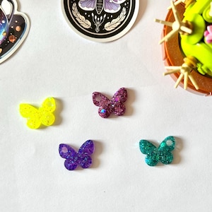 Resin Hoop Earrings, Interchangeable Butterfly Earrings, Interchangeable Butterfly Tassels for Customizable Hoop Earrings