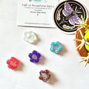 Resin Creole Flowers, Interchangeable for Earrings, Interchangeable Flower Tassels for Creole Earrings
