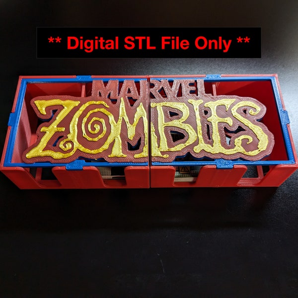 Marvel Zombies Zombicide Card Box Magnetic Lid Board Game **DIGITAL FILE DOWNLOAD stl**