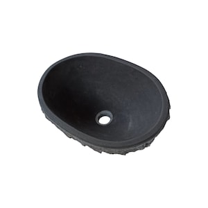 Basalt Handmade Exploded Garden Sink.. Indoor and Outdoor Tabletop Oval Sink..