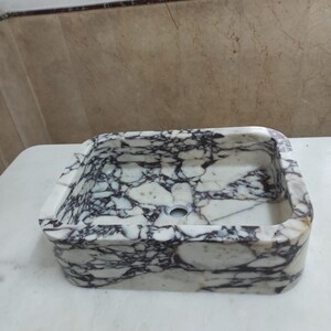 Personalized Calacatta viola Sink. Handicrafts Bathroom Sink Decoration..