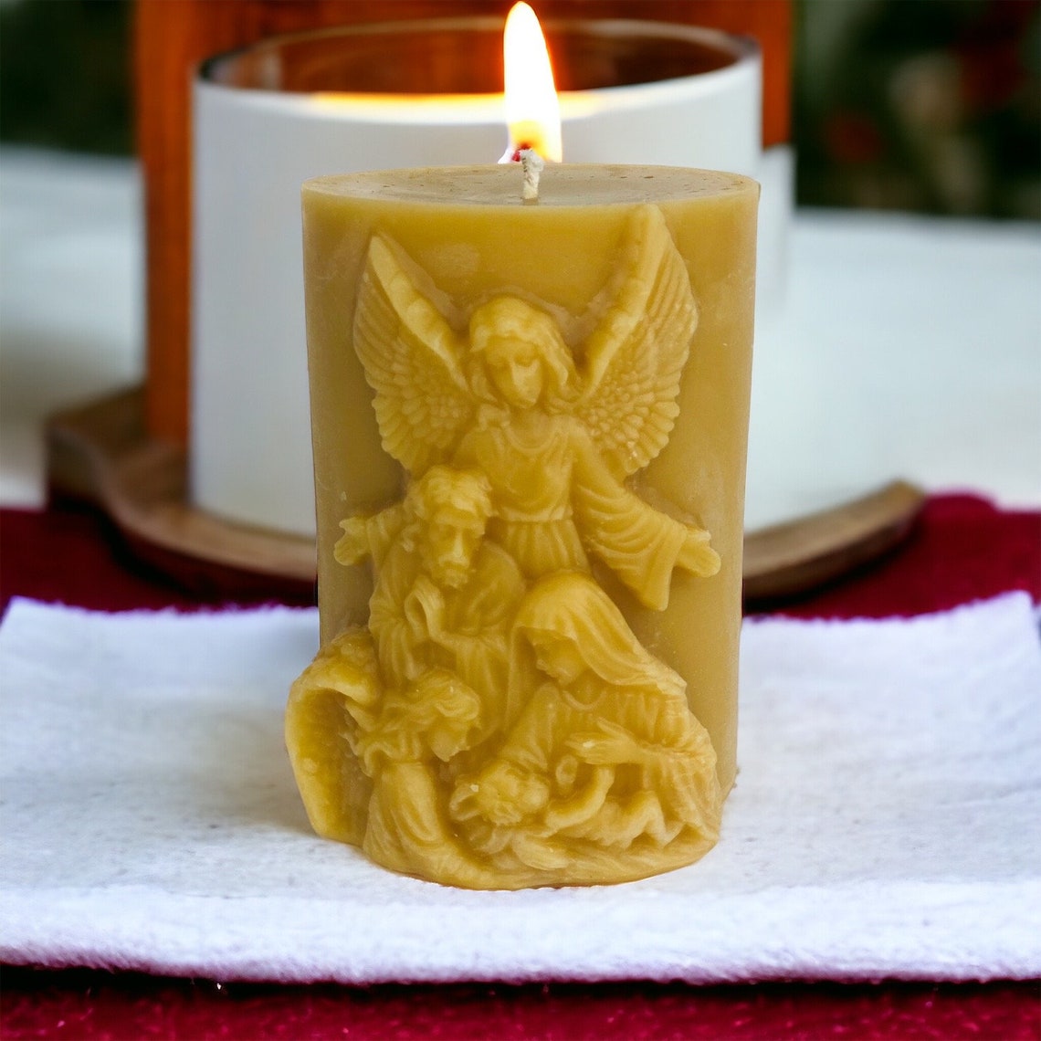 100 Beeswax Candle. Nativity Etsy