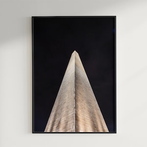 Monumento a Washington mirando hacia arriba / DC / Arte digital / Imprimir en casa / Fondo de pantalla