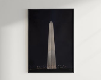 Washington Monument in Farbe | DC | Digitale Kunst | Druck zu Hause | Tapete