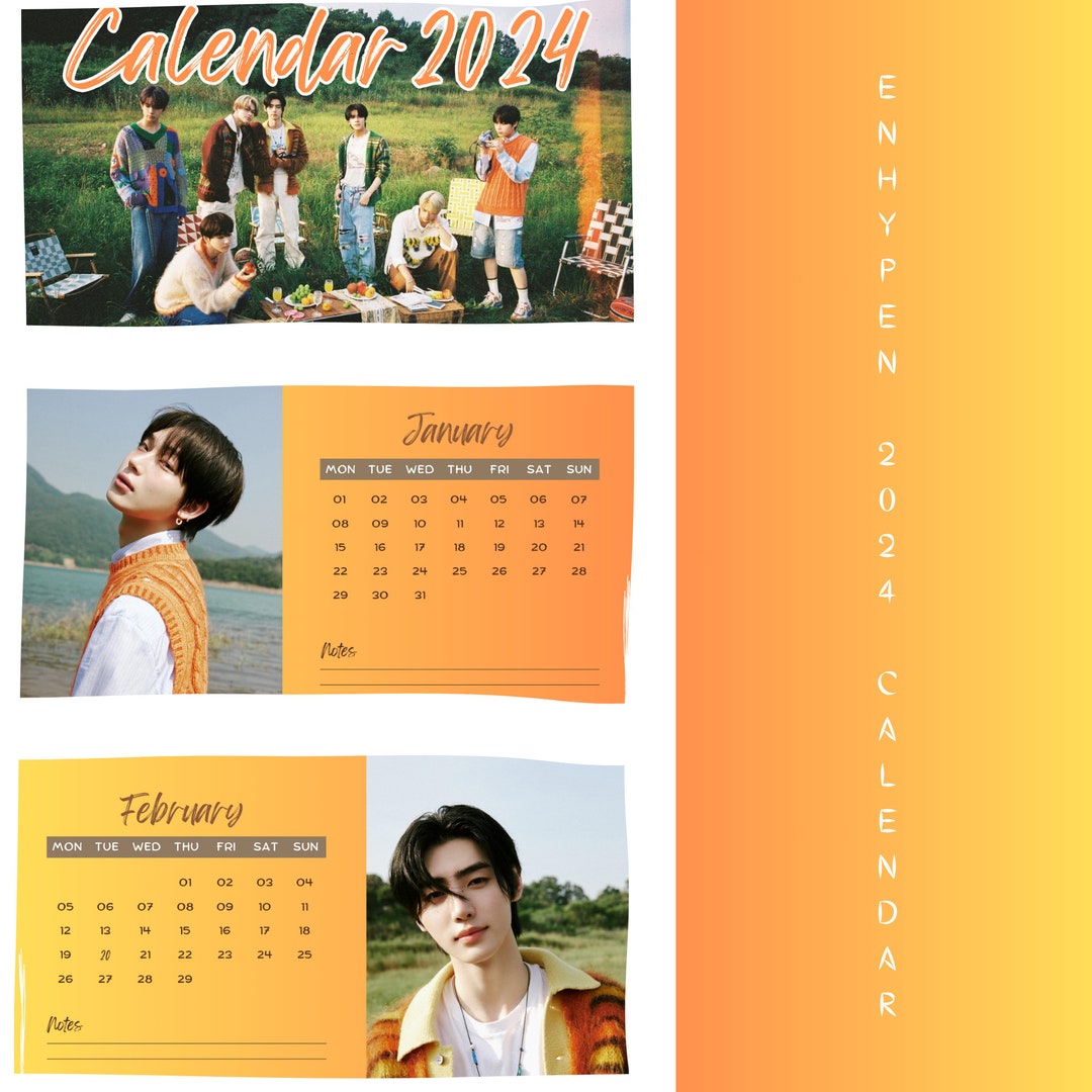 Enhypen 2024 Calendar Kpop Kpop Calendar Engene Etsy Australia