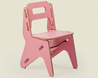 Silla infantil Upro® NANDO, rosa. Habitación para niños. Muebles de fácil montaje