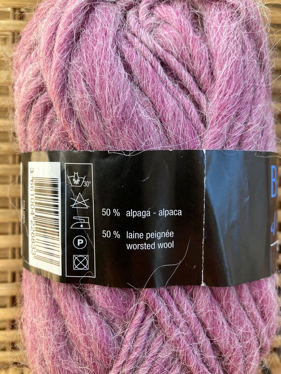 Lot De 6 Pelotes De Laine Bergère De France 100% Alpaga - Naturel Grège, 50g Chacune