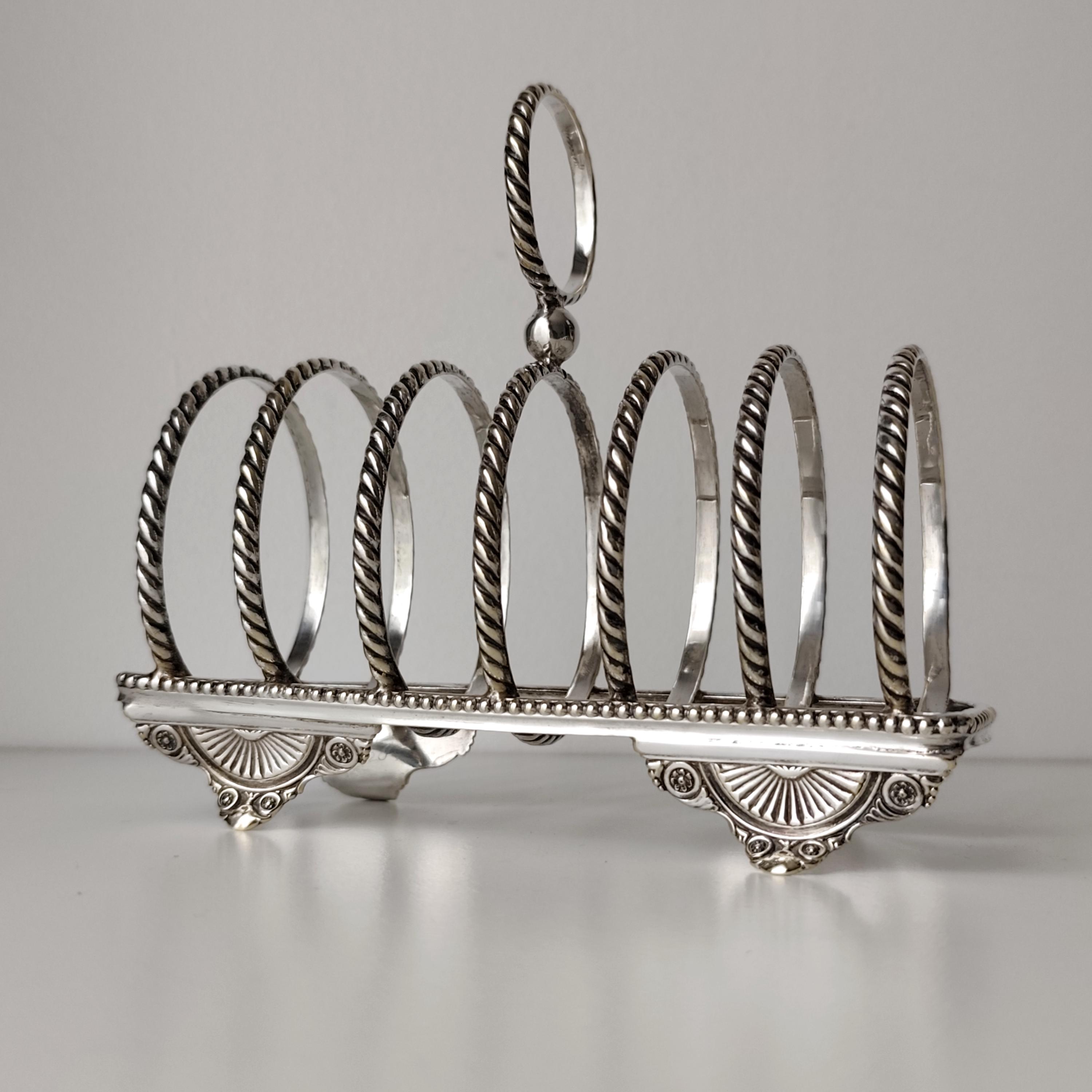 Antique sterling silver toast rack - Etsy 日本