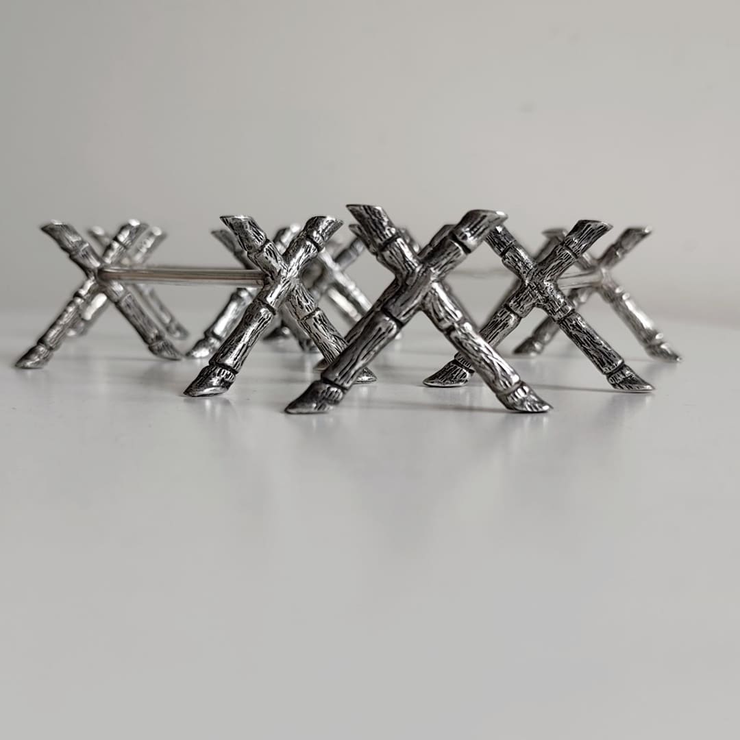 Vintage Silver Plated Set of Six Cutlery Rests Art Deco Set of 6 French ...