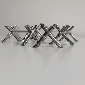 Vintage Silver Plated Set of Six Cutlery Rests Art Deco Set of 6 French Large Knife Rests Utensils Holder Festive Table Setting Tableware