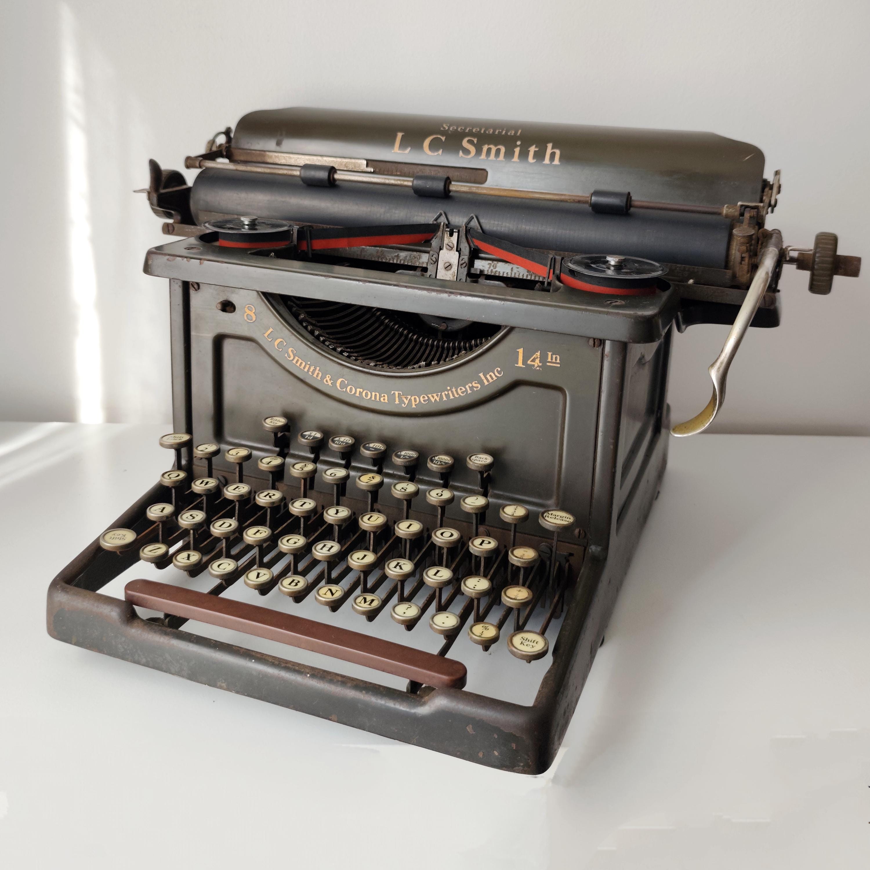 Lc Smith Antique Typewriter - Etsy