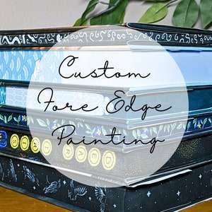 Custom Book Fore-Edge Painting (Down Payment) | Hand Painted Book Edges | Customized Collectible Book Gift **MADE TO ORDER**