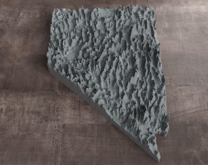 Nevada | 3D Printed Topographic Relief Map | Tactile Terrain Model