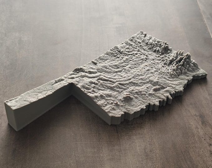 Oklahoma | 3D Printed Topographic Relief Map | Tactile Terrain Model