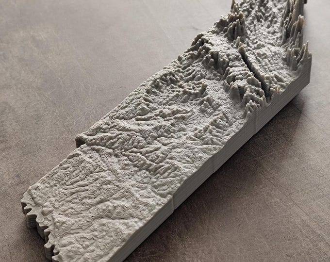 Tennessee | 3D Printed Topographic Relief Map | Tactile Terrain Model