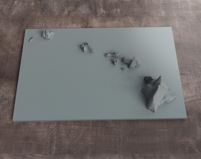 Hawaii | 3D Printed Topographic Relief Map | Tactile Terrain Model