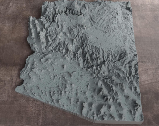 Arizona | 3D Printed Topographic Relief Map | Tactile Terrain Model