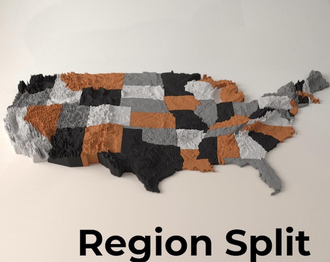 36 Inch Relief map of the United States | Puzzle and Decoration | Individual Regions