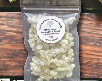 50g Royal Hojari Edible Green Frankincense Resin Boswellia Sacra Medical Grade