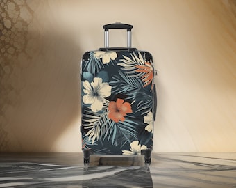Tropical Vacation Suitcase - Tropic's Print Luggage Set, Custom Suit Case, Luggage For Air Travel, Hardshell With Wheels, TSA Approved